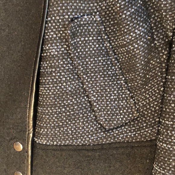 Madewell bomber jacket black blue tweed wool Med - Picture 7 of 8